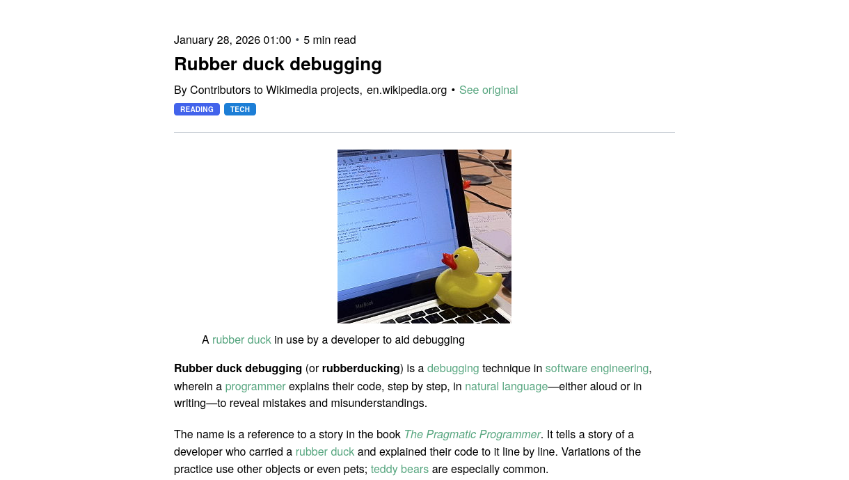 Distraction-free reading